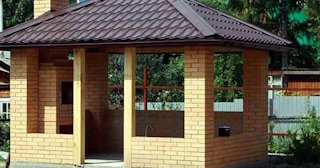 Беседка из кирпича под ключ в Саянске цена от 3199 рублей - Строй-Сск