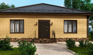 Проекты одноэтажных домов из кирпича | Строй-Сск - Саянск от 3612 рублей